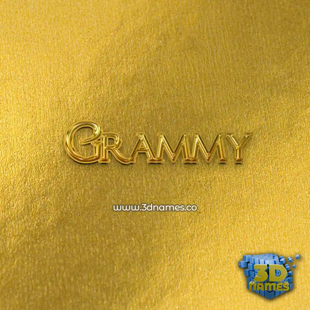 grammy in All Gold style - 3D name wallpaper