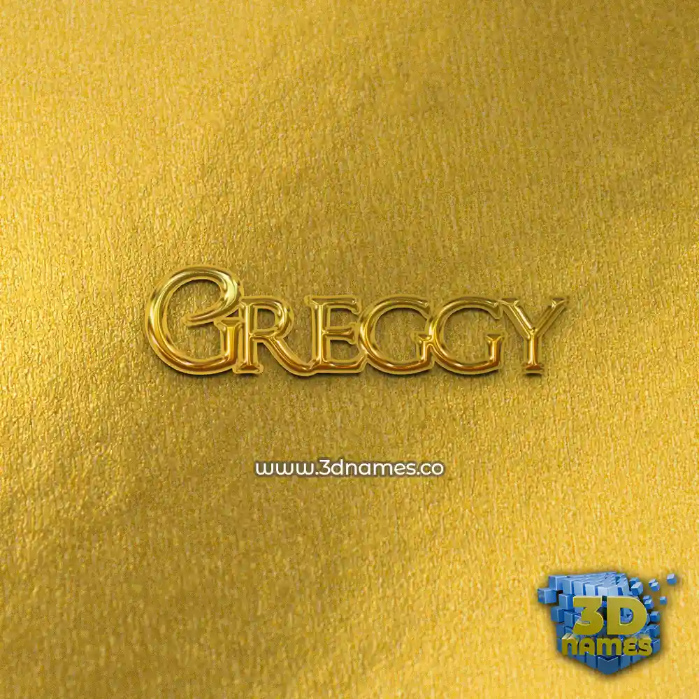 greggy in All Gold style - 3D name wallpaper