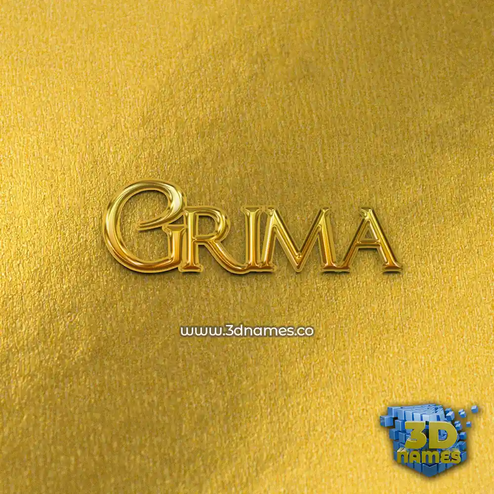 grima in All Gold style - 3D name wallpaper