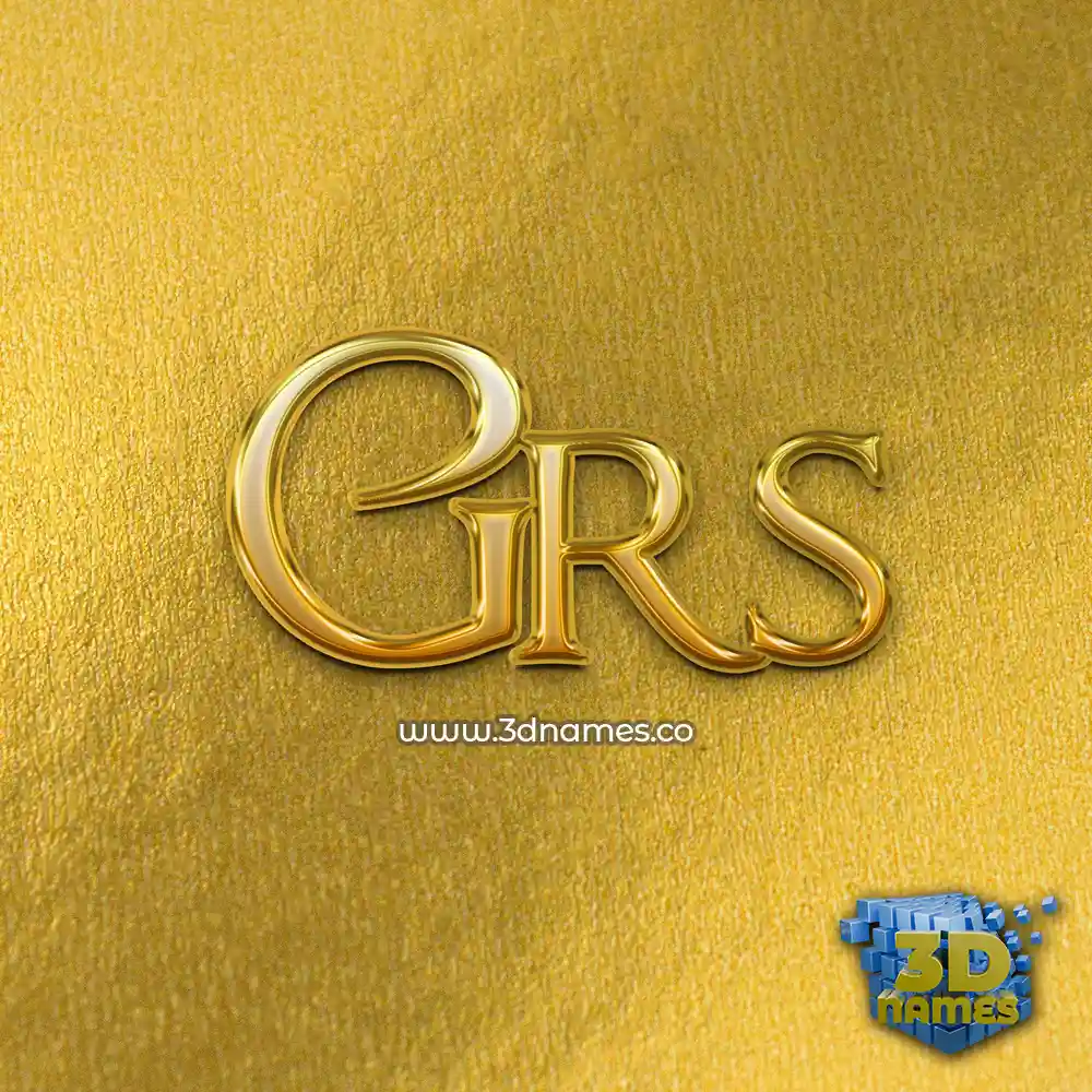 grs in All Gold style - 3D name wallpaper