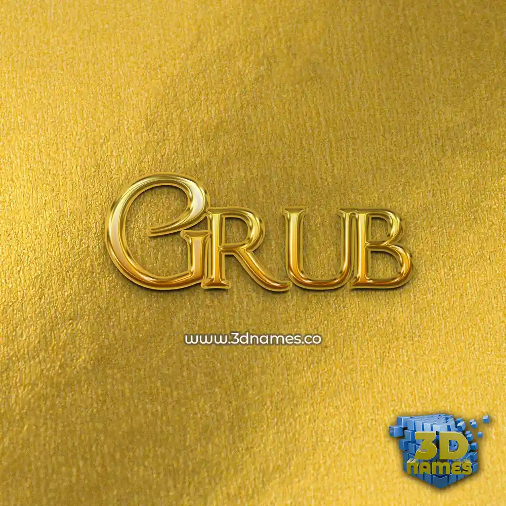 grub in All Gold style - 3D name wallpaper