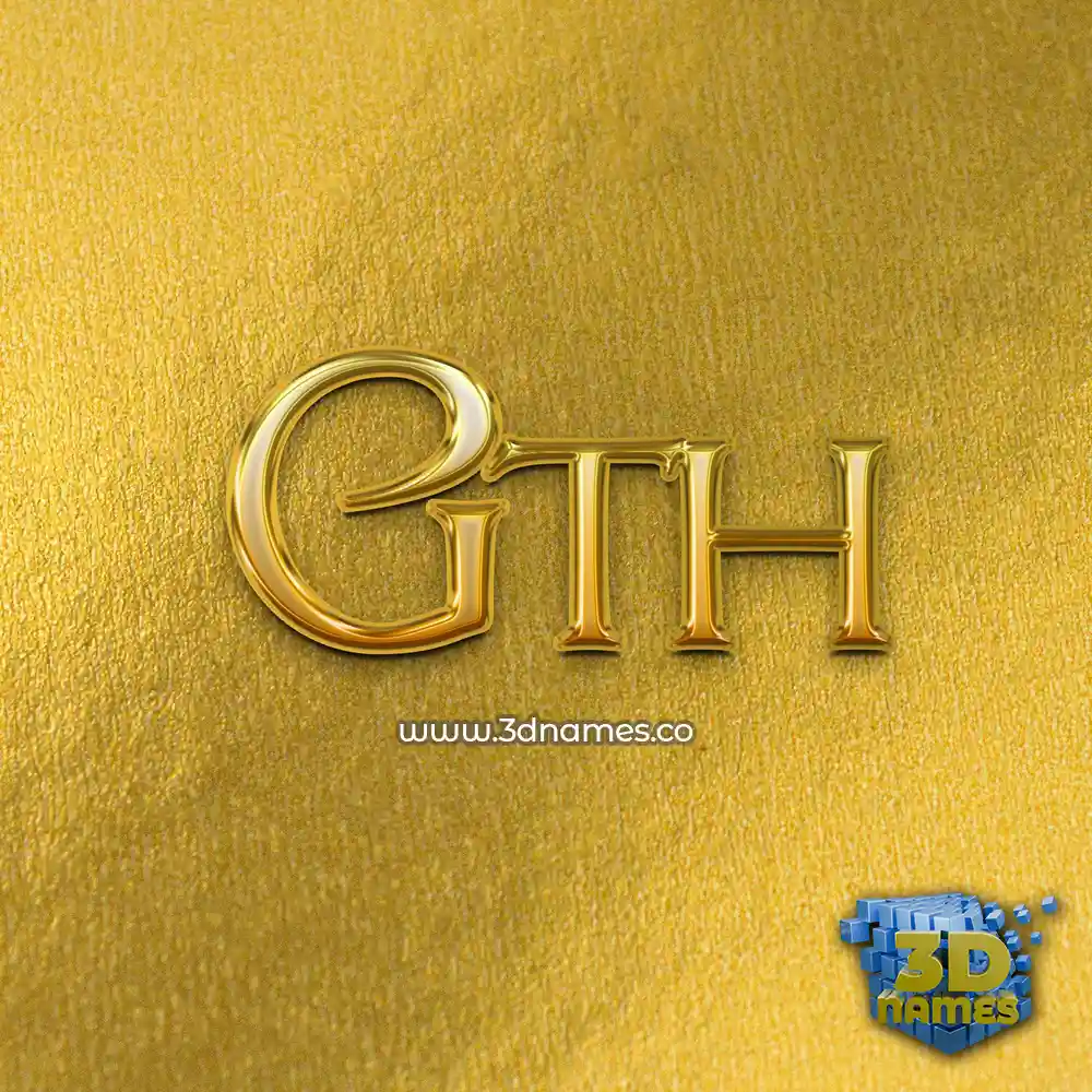 gth in All Gold style - 3D name wallpaper