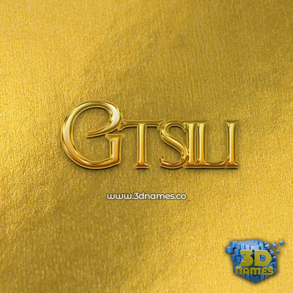 gtsili in All Gold style - 3D name wallpaper
