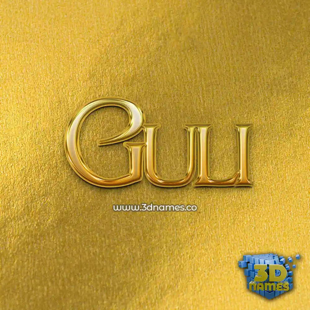 guli in All Gold style - 3D name wallpaper