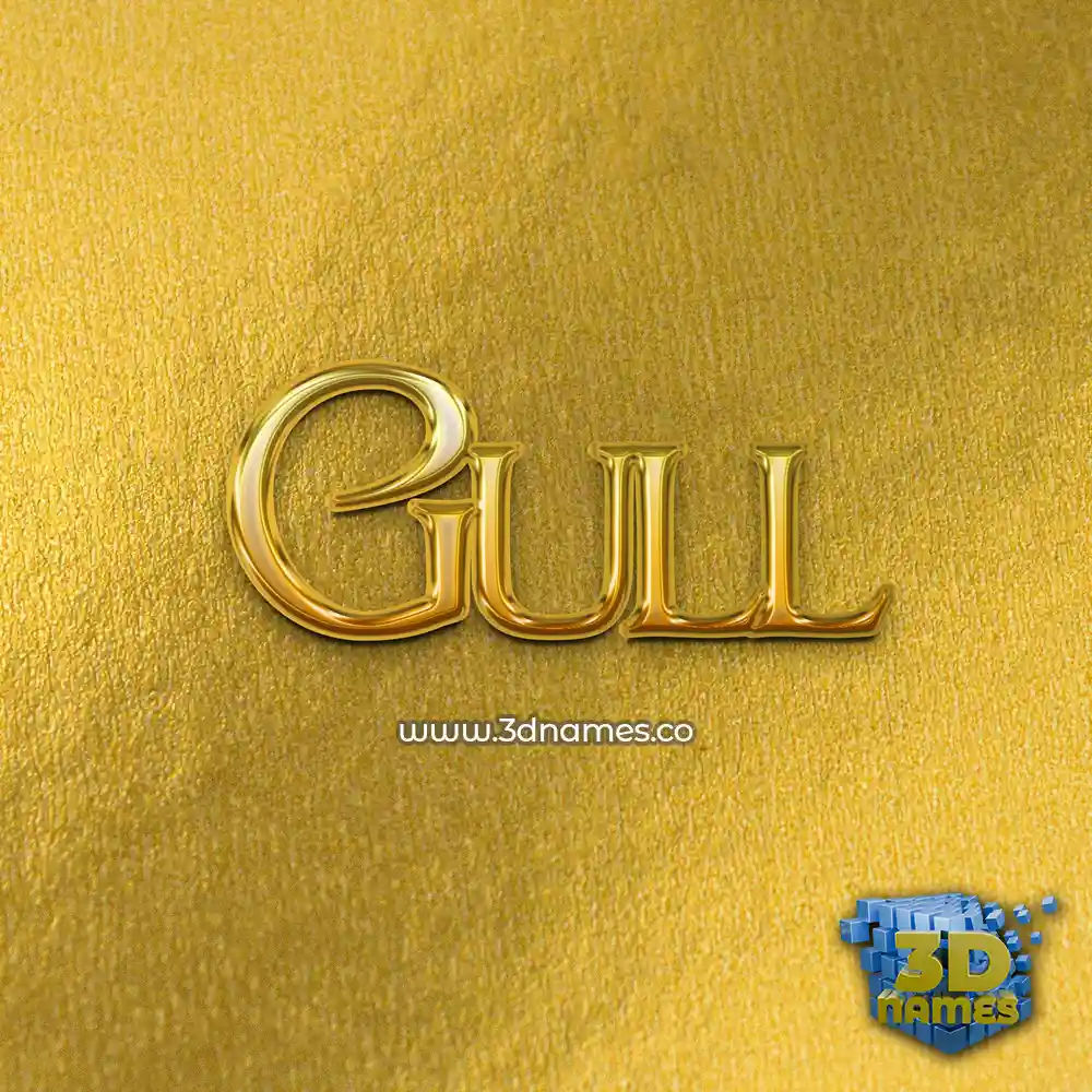 gull in All Gold style - 3D name wallpaper