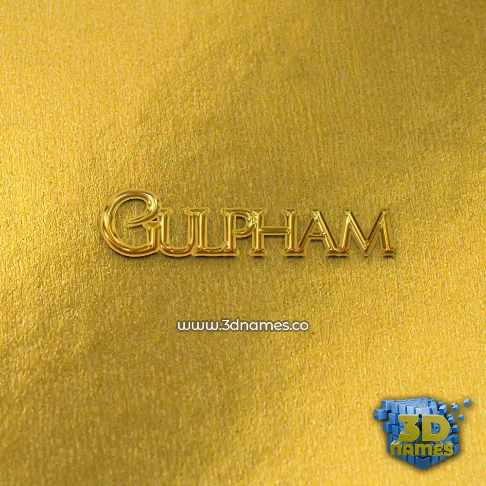 gulpham in All Gold style - 3D name wallpaper