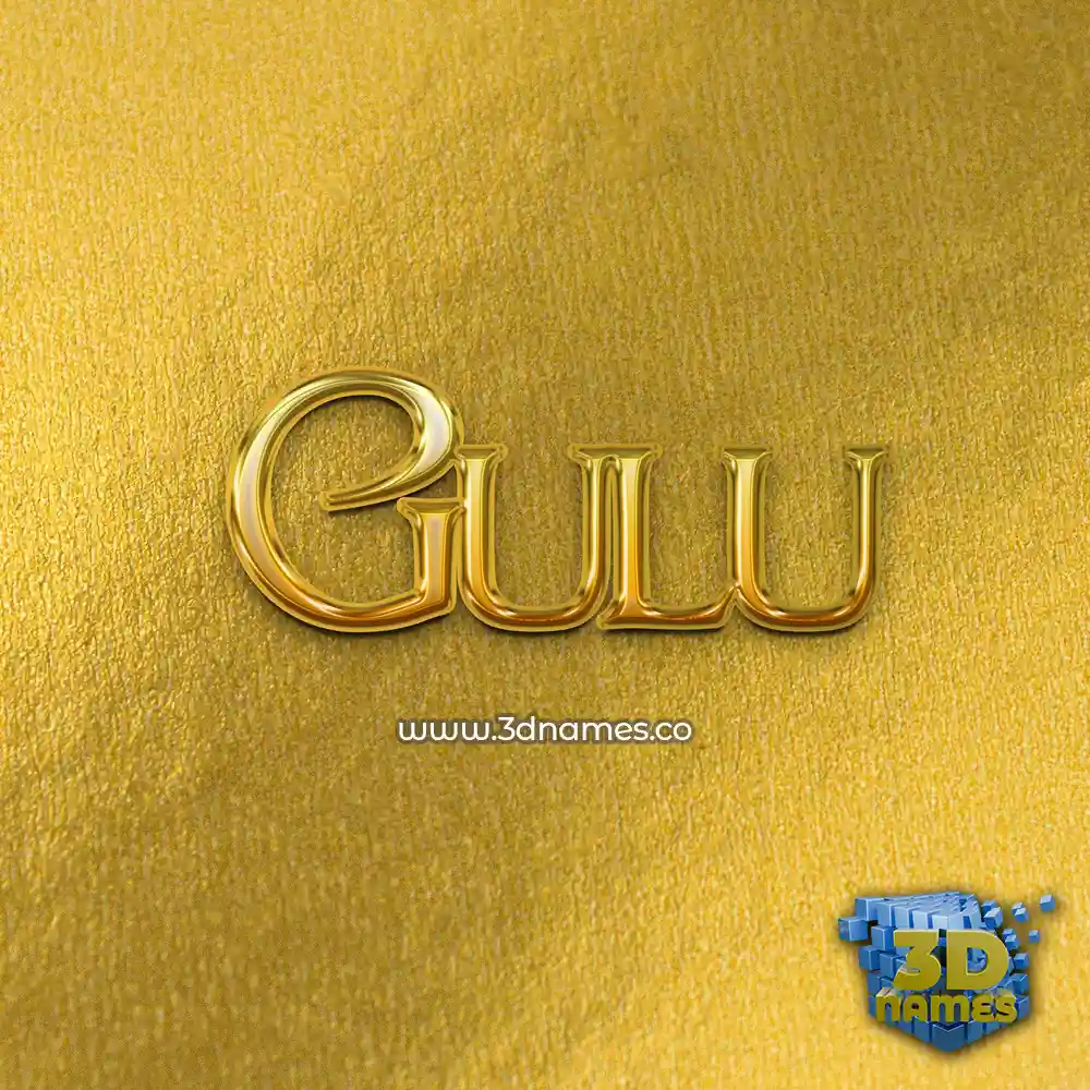 gulu in All Gold style - 3D name wallpaper