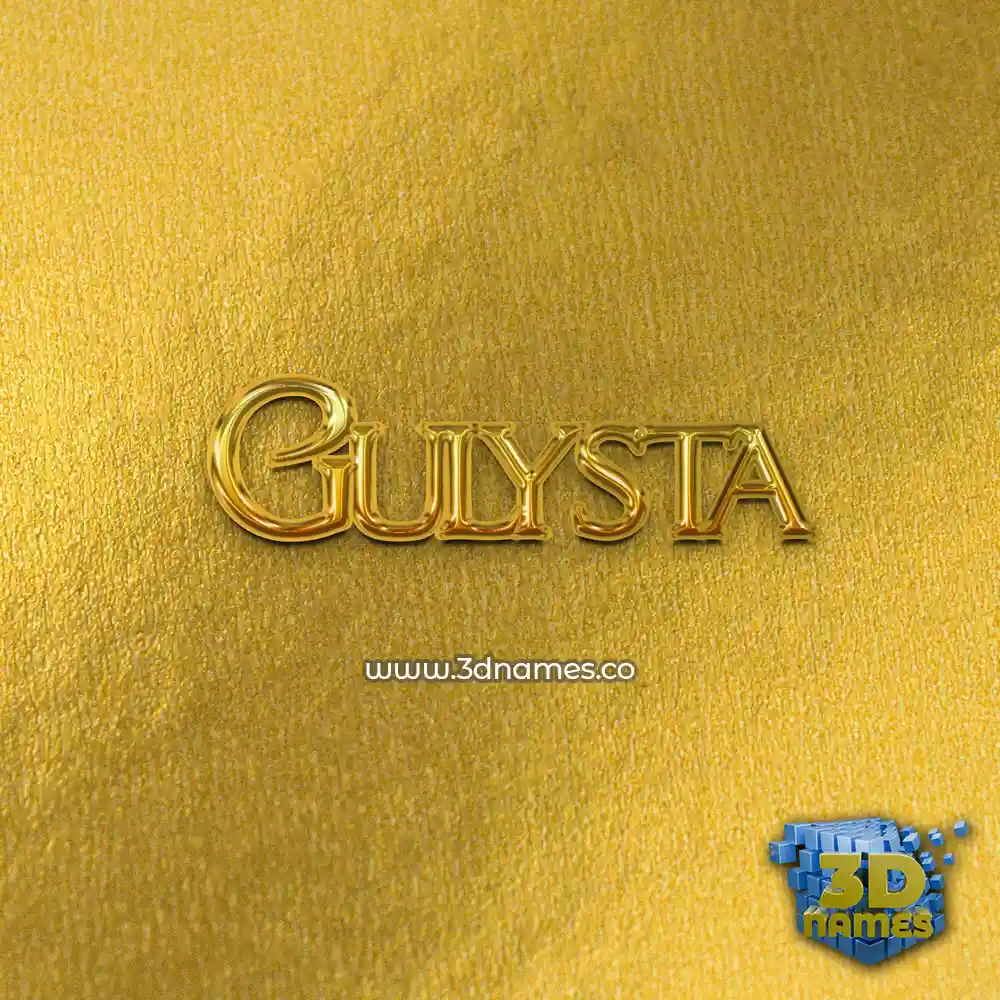 gulysta in All Gold style - 3D name wallpaper