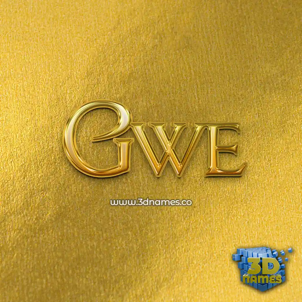 gwe in All Gold style - 3D name wallpaper