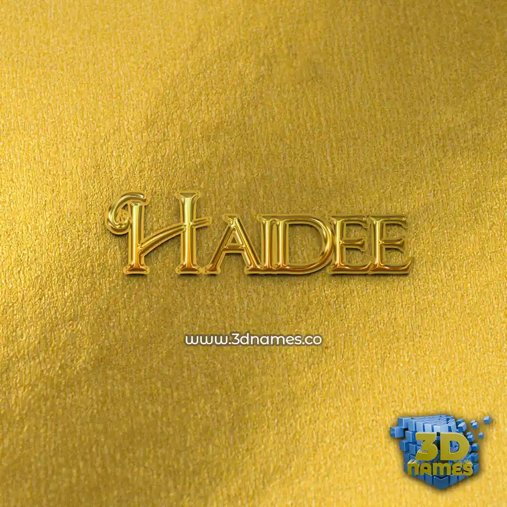 haidee in All Gold style - 3D name wallpaper