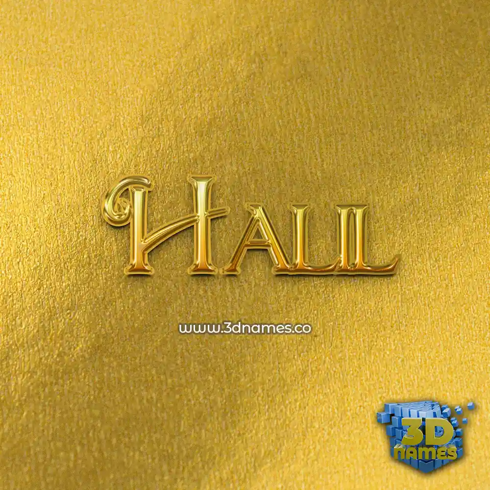 halil in All Gold style - 3D name wallpaper