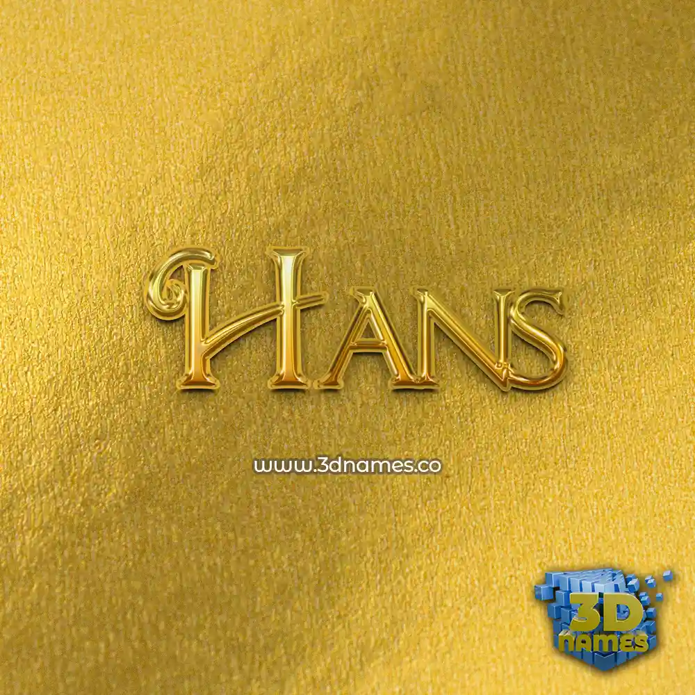 hans in All Gold style - 3D name wallpaper