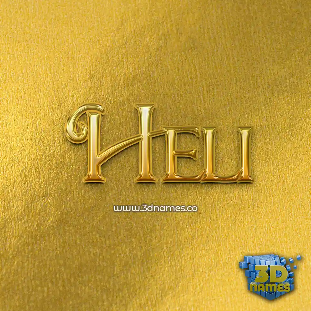 heli in All Gold style - 3D name wallpaper
