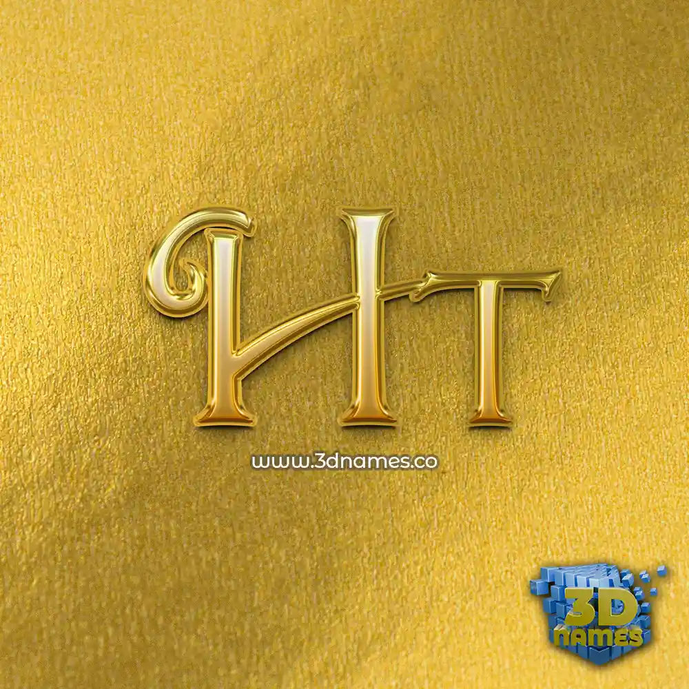 ht in All Gold style - 3D name wallpaper