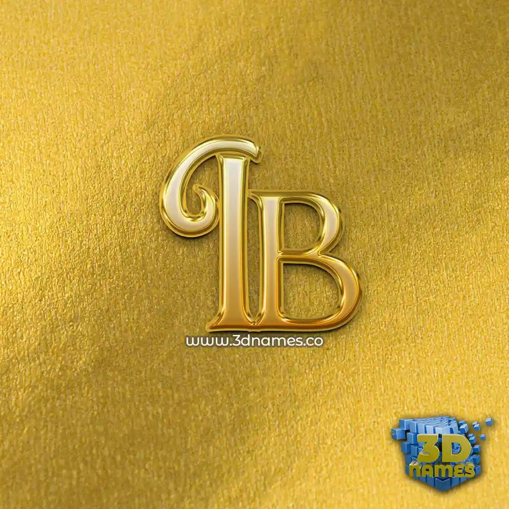 ib in All Gold style - 3D name wallpaper