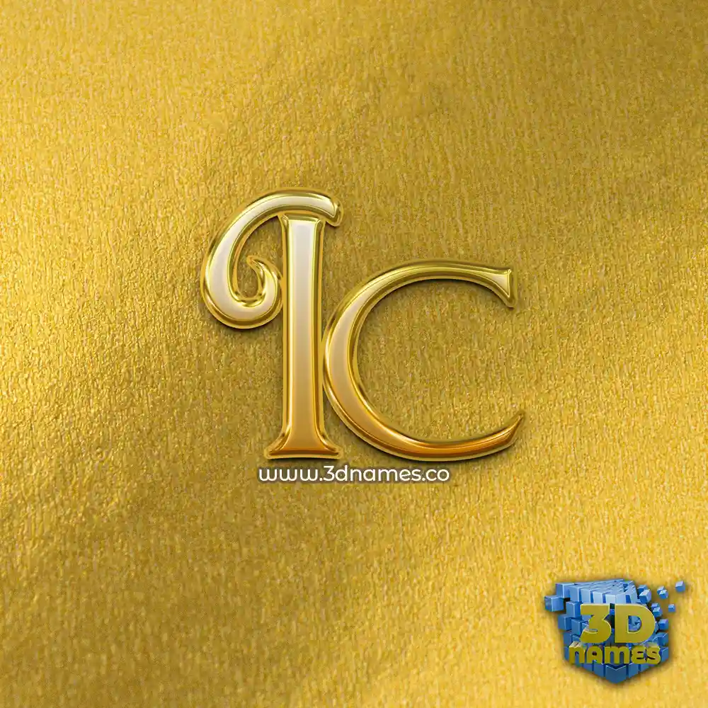 ic in All Gold style - 3D name wallpaper