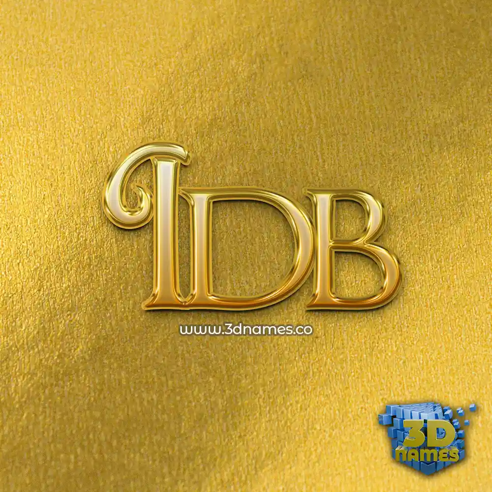idb in All Gold style - 3D name wallpaper