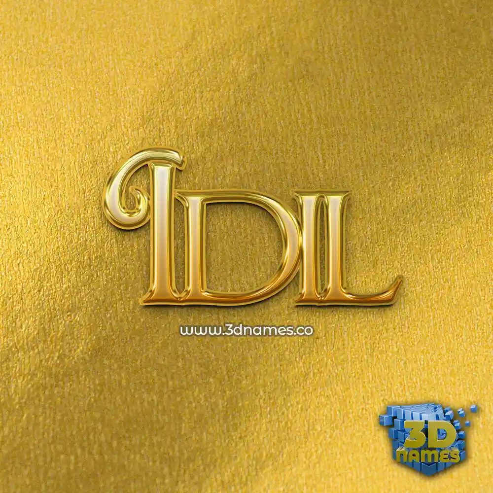 idil in All Gold style - 3D name wallpaper