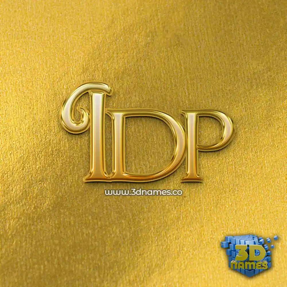 idp in All Gold style - 3D name wallpaper
