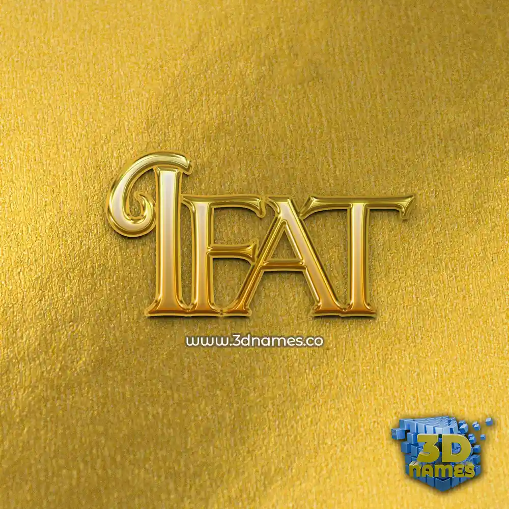 ifat in All Gold style - 3D name wallpaper