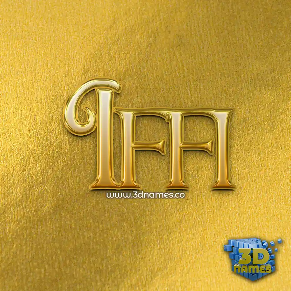 iffi in All Gold style - 3D name wallpaper