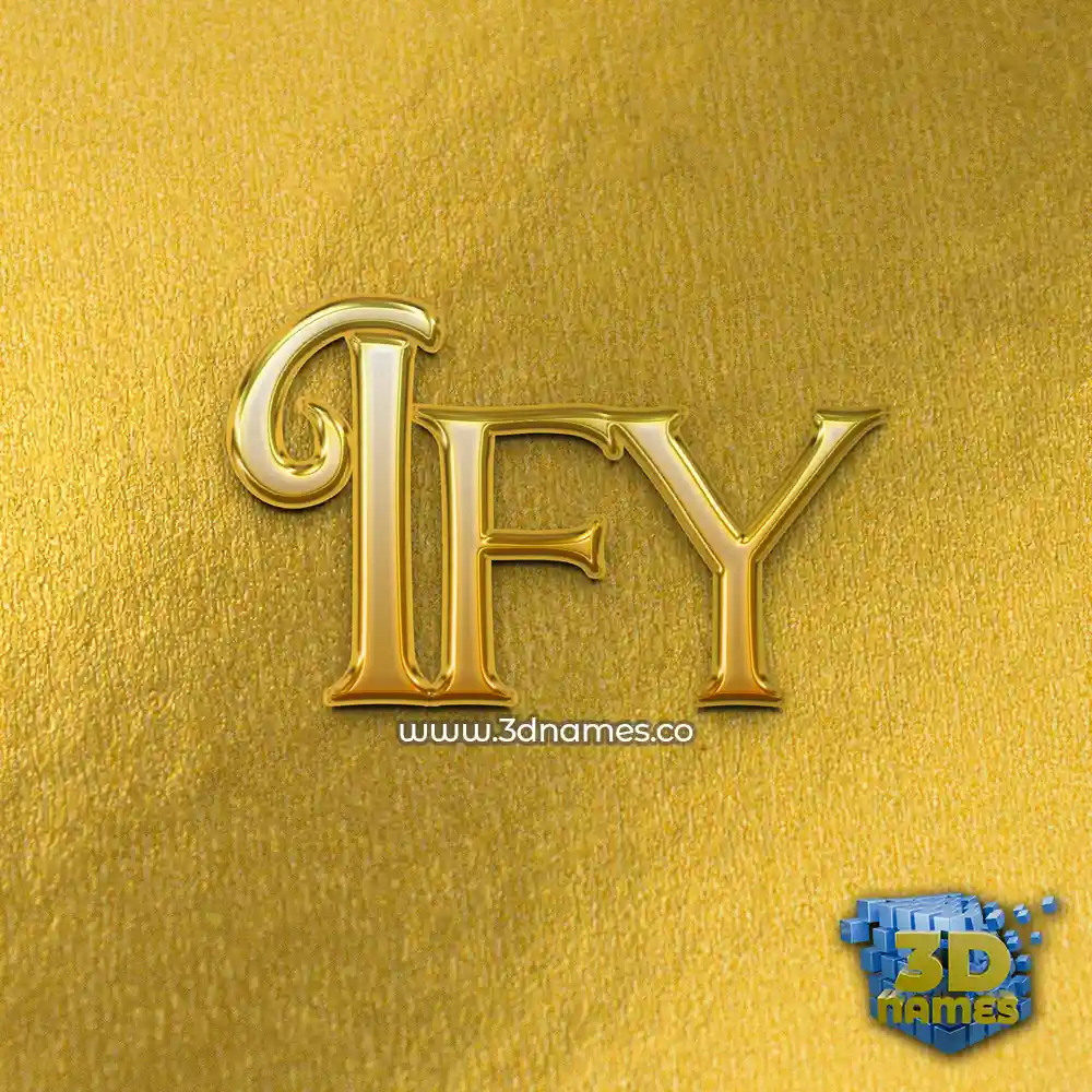 ify in All Gold style - 3D name wallpaper