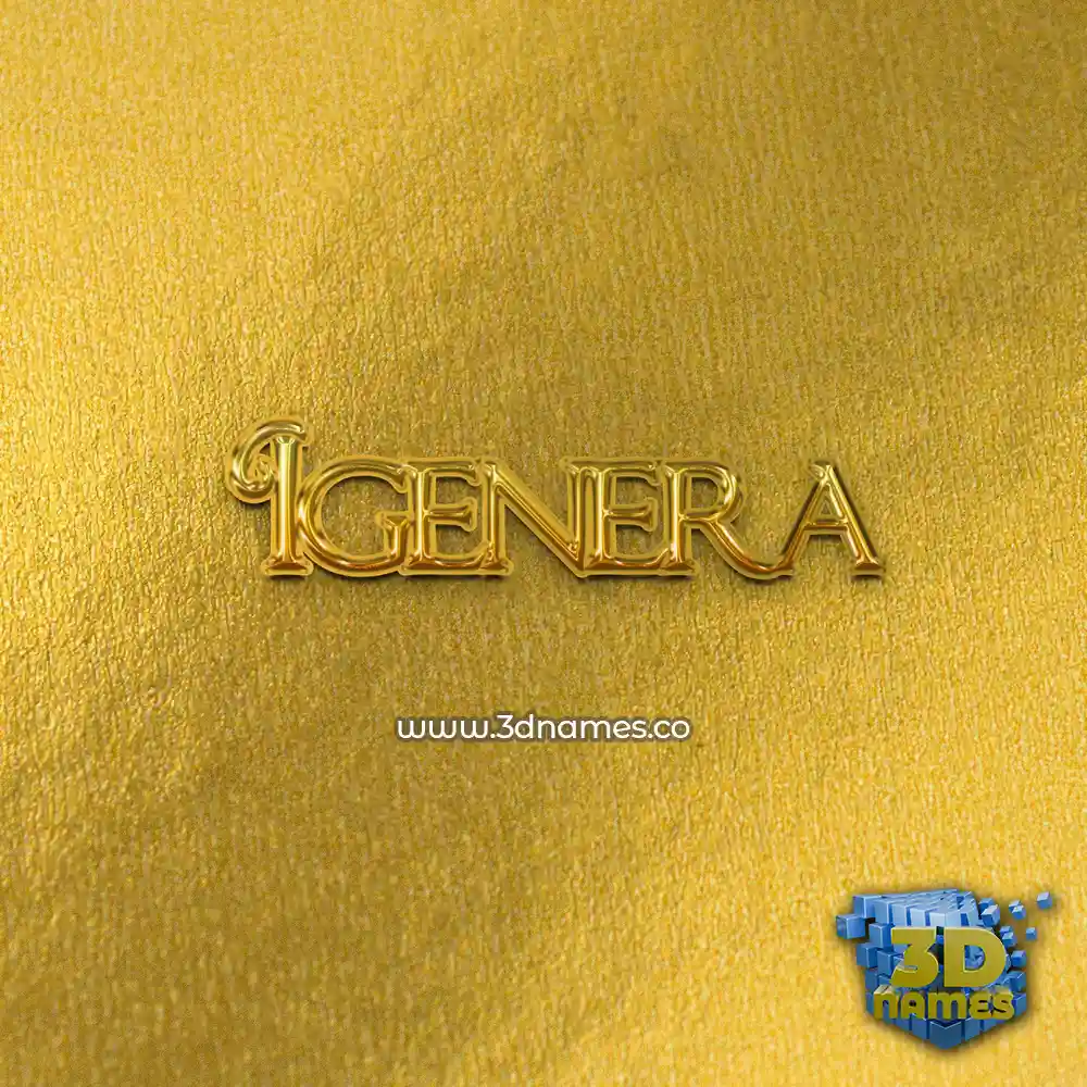 igenera in All Gold style - 3D name wallpaper