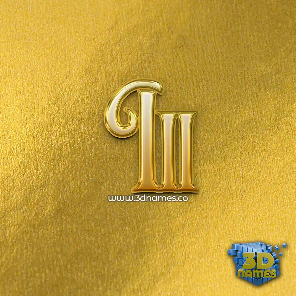 iii in All Gold style - 3D name wallpaper