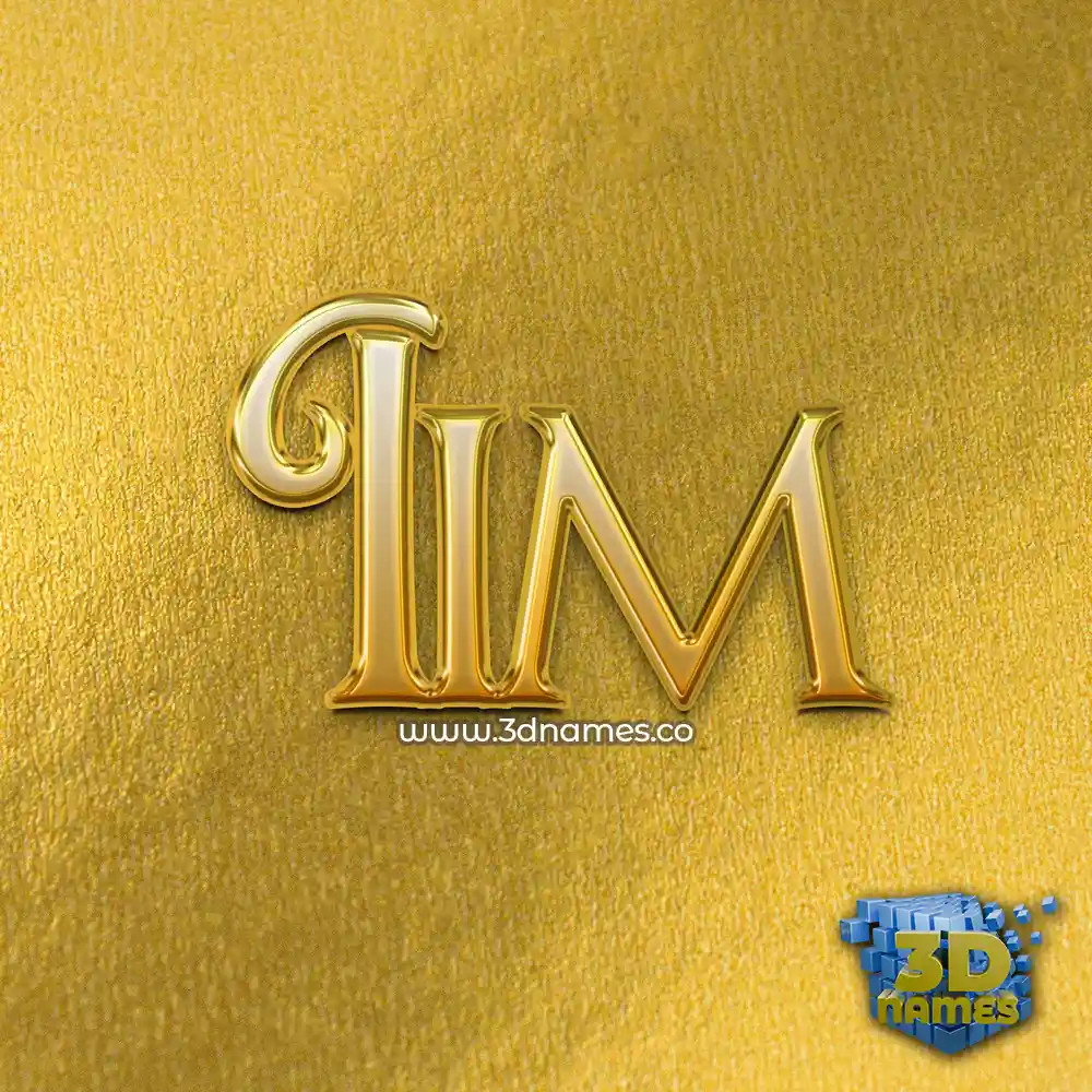 iim in All Gold style - 3D name wallpaper