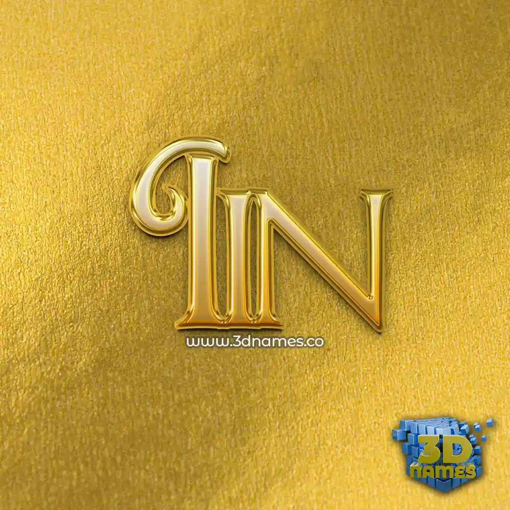 iin in All Gold style - 3D name wallpaper