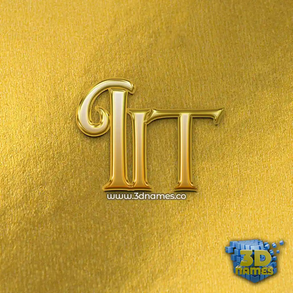 iit in All Gold style - 3D name wallpaper