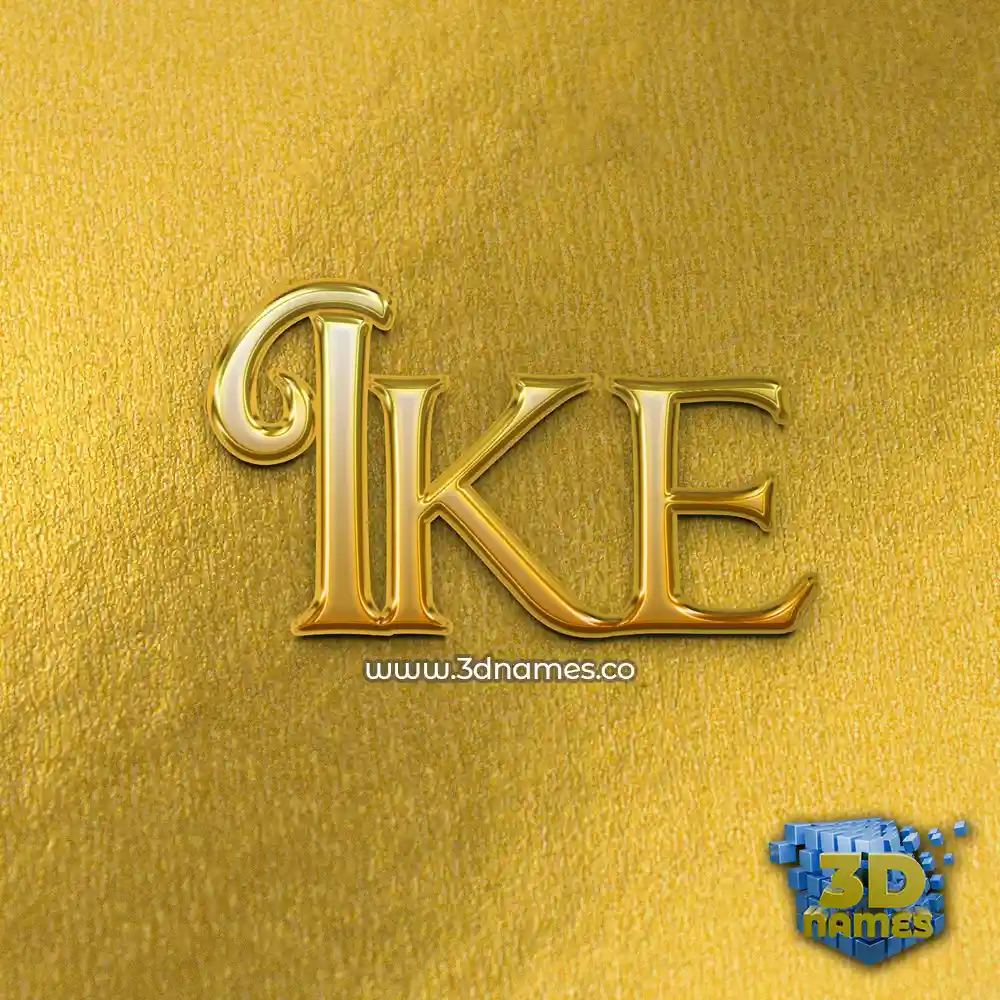 ike in All Gold style - 3D name wallpaper