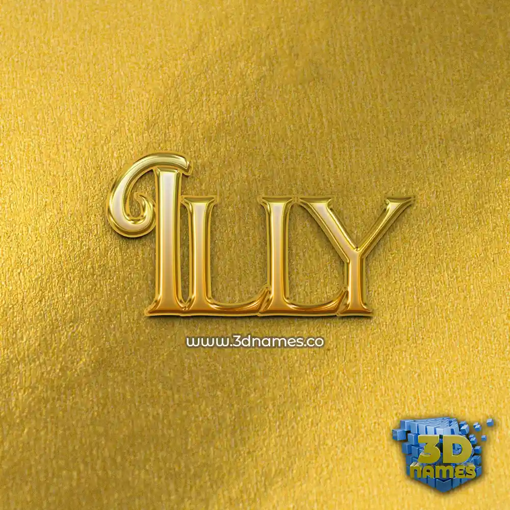 illy in All Gold style - 3D name wallpaper