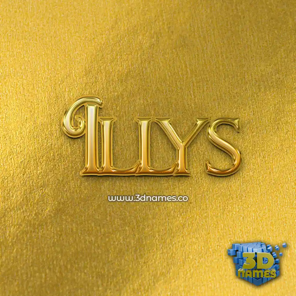 illys in All Gold style - 3D name wallpaper