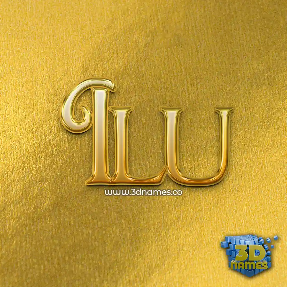 ilu in All Gold style - 3D name wallpaper