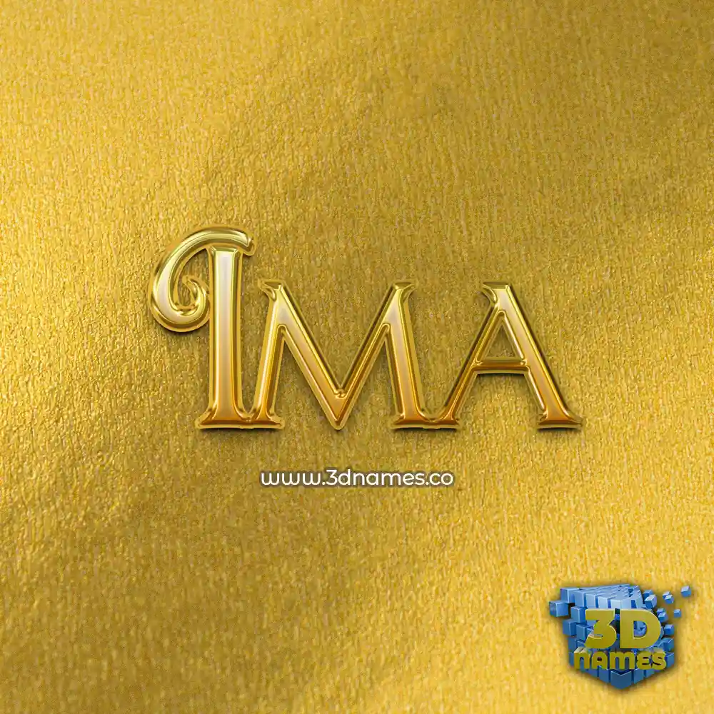 ima in All Gold style - 3D name wallpaper