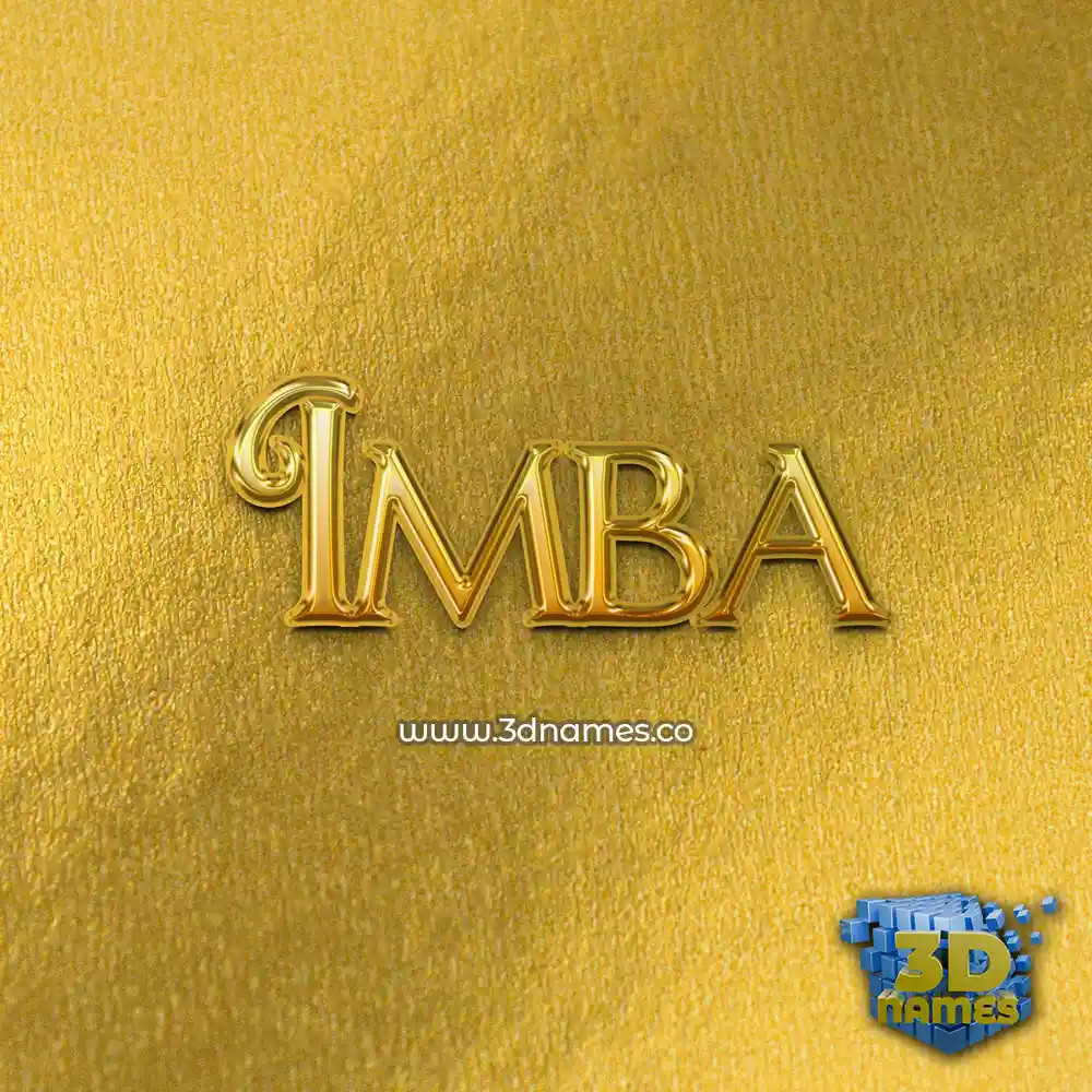 imba in All Gold style - 3D name wallpaper