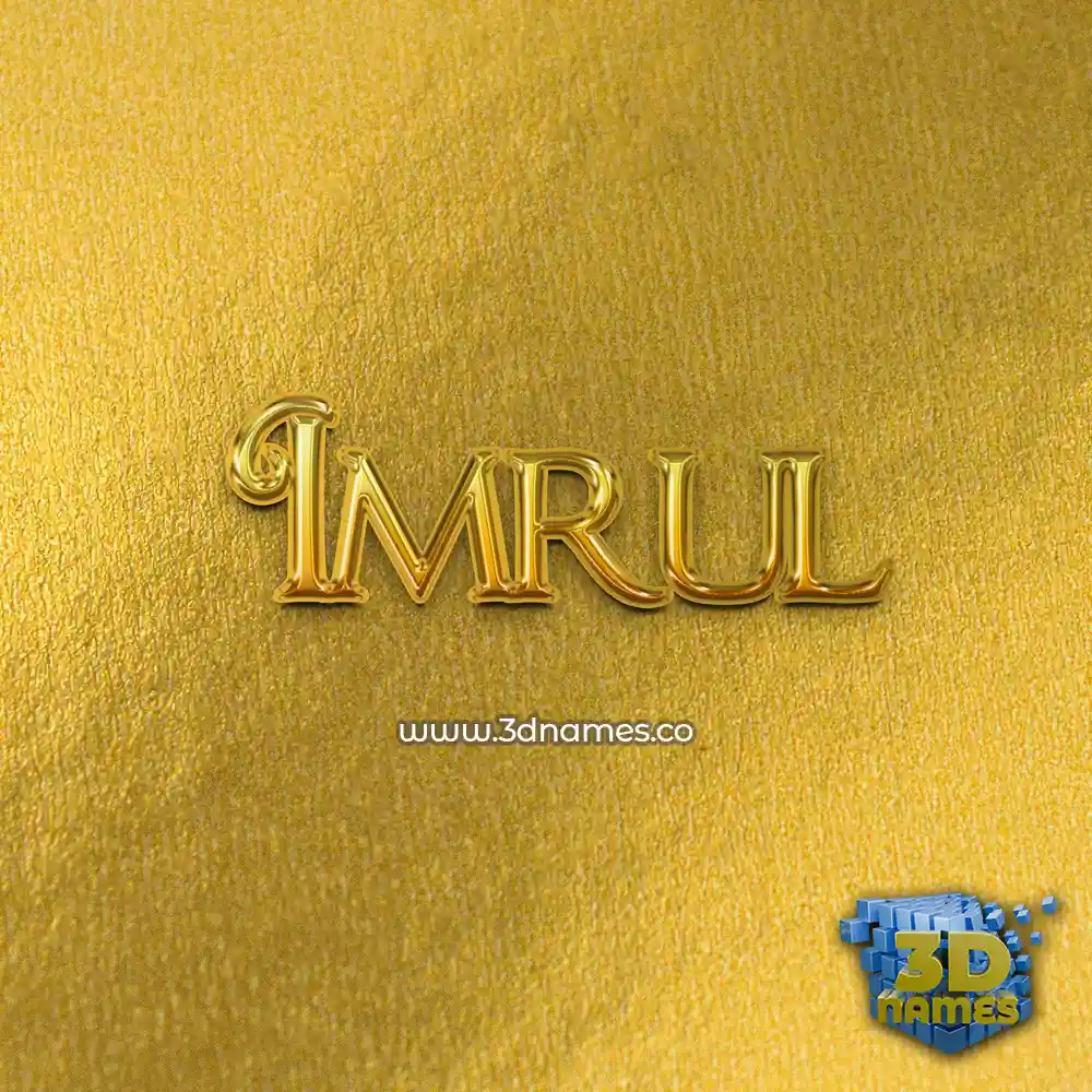 imrul in All Gold style - 3D name wallpaper