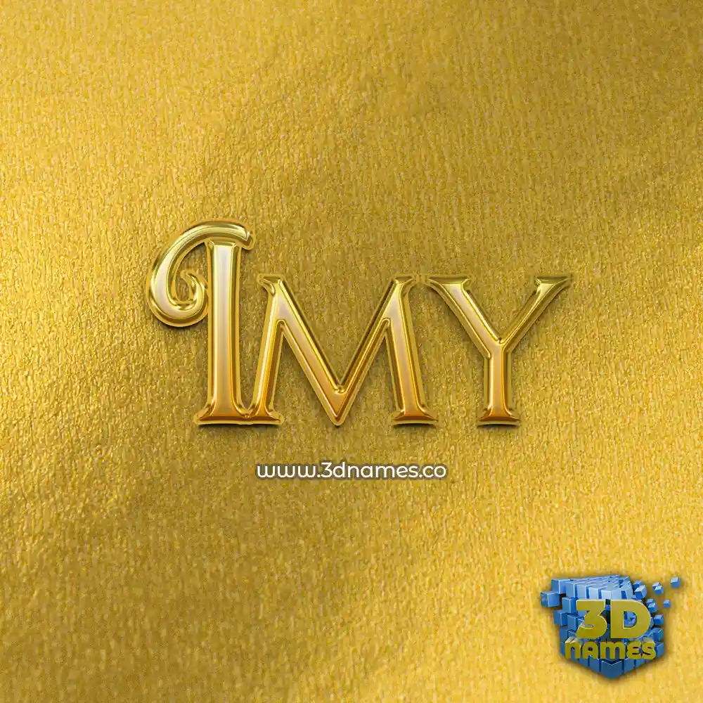 imy in All Gold style - 3D name wallpaper