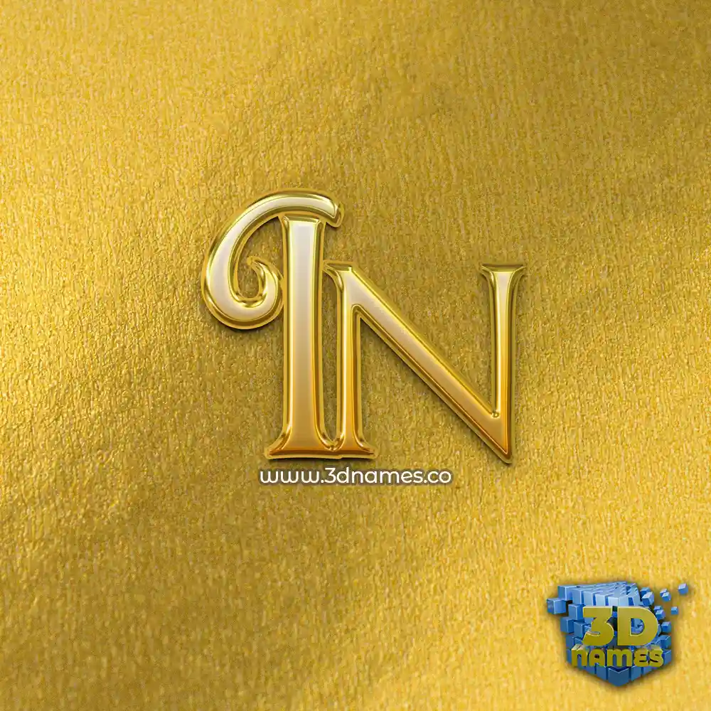 in in All Gold style - 3D name wallpaper