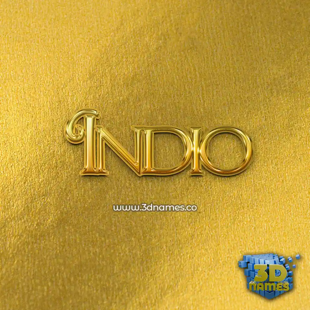 indio in All Gold style - 3D name wallpaper