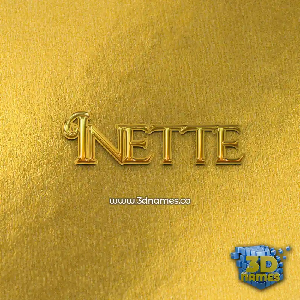 inette in All Gold style - 3D name wallpaper