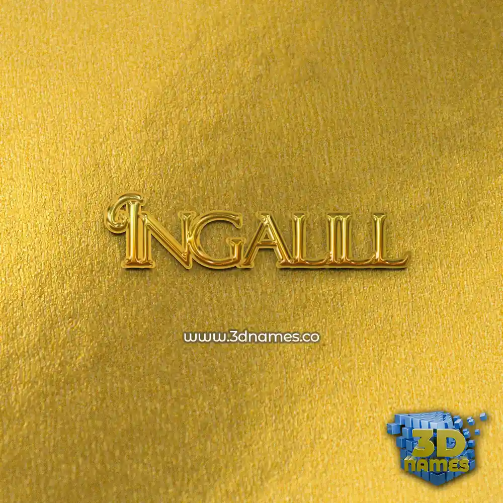 ingalill in All Gold style - 3D name wallpaper