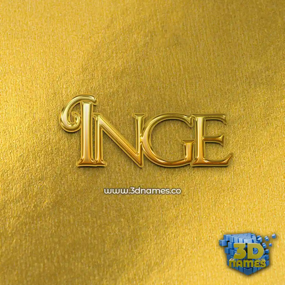inge in All Gold style - 3D name wallpaper