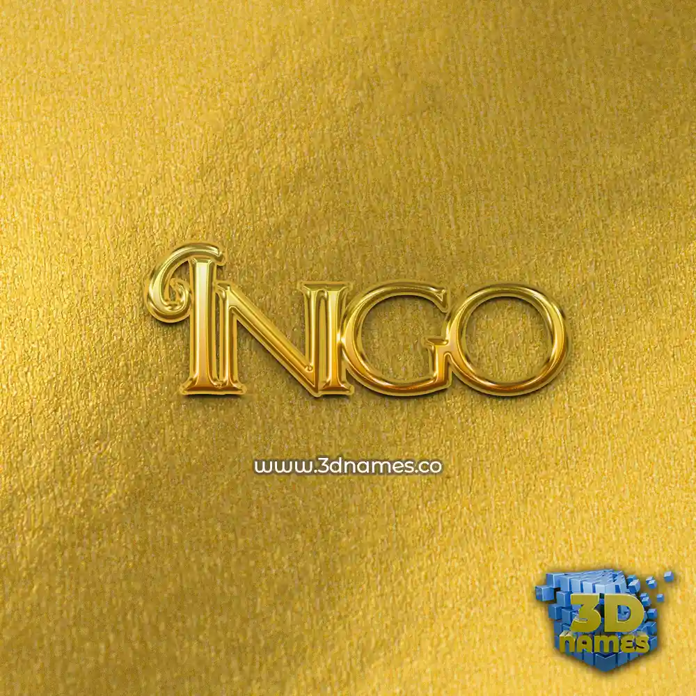 inigo in All Gold style - 3D name wallpaper