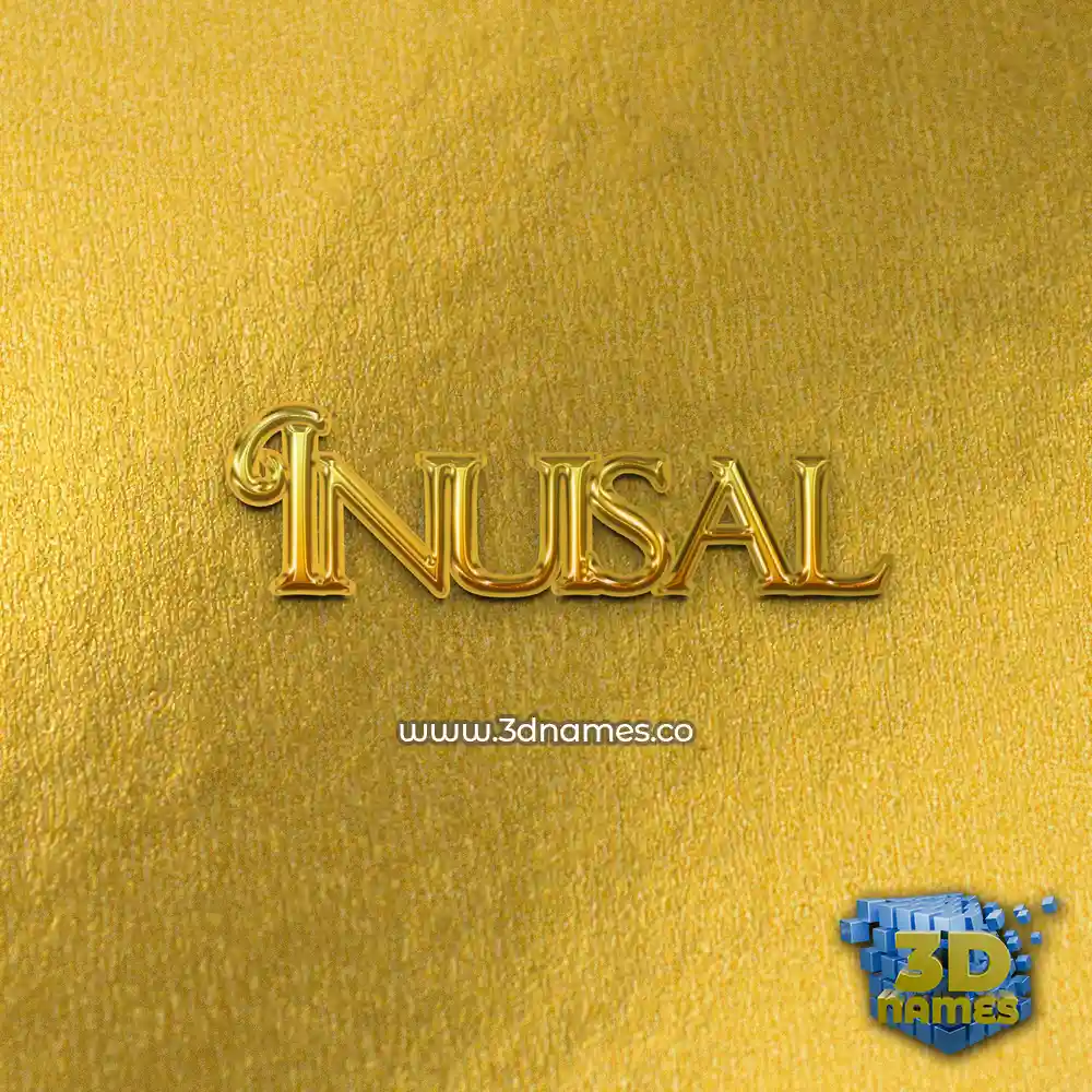 inuisal in All Gold style - 3D name wallpaper