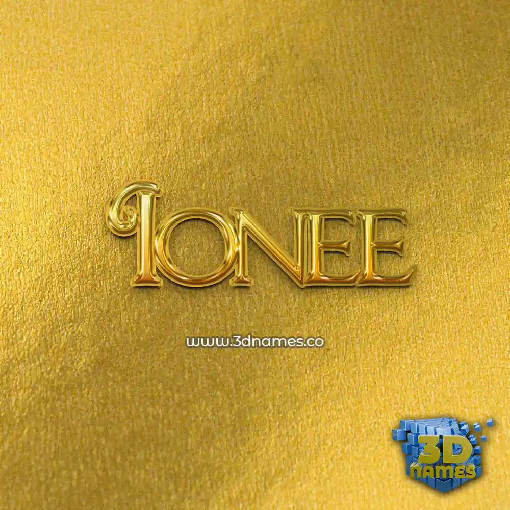 ionee in All Gold style - 3D name wallpaper