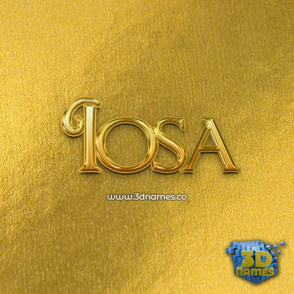 iosa in All Gold style - 3D name wallpaper