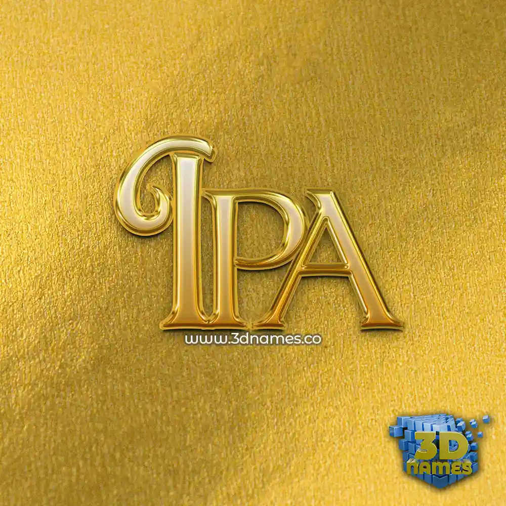 ipa in All Gold style - 3D name wallpaper