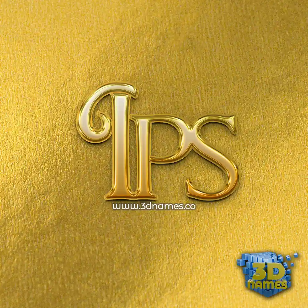 ips in All Gold style - 3D name wallpaper